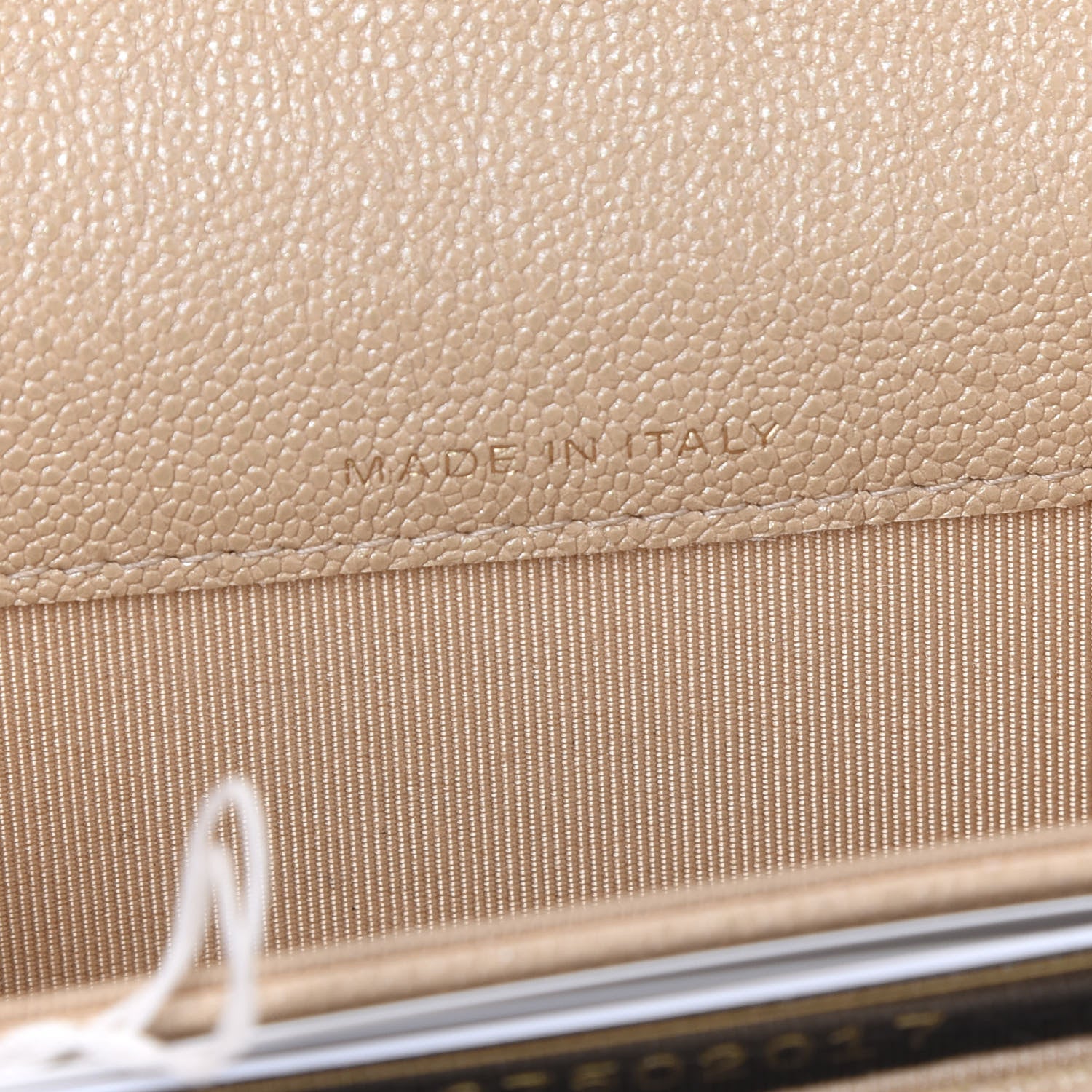 Chanel Iridescent Caviar Quilted Flap Card Holder Beige 9 of 12