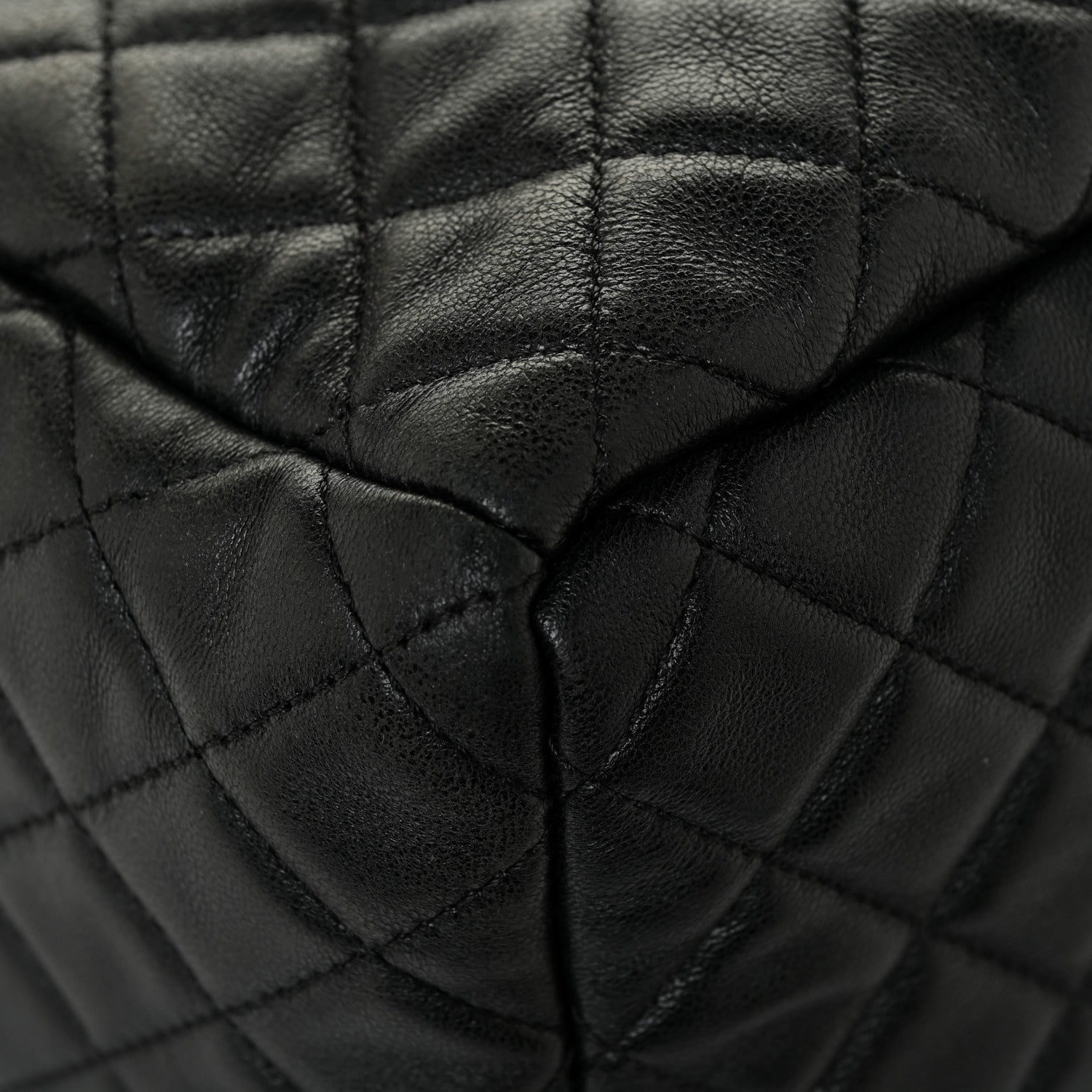 Chanel Lambskin Quilted Mini CC Chain Bucket Bag Black 12 of 16
