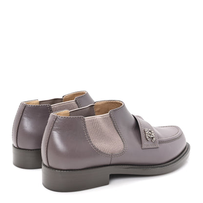 Chanel Calfskin Elastic Short Boots 39.5 Beige 5 of 9