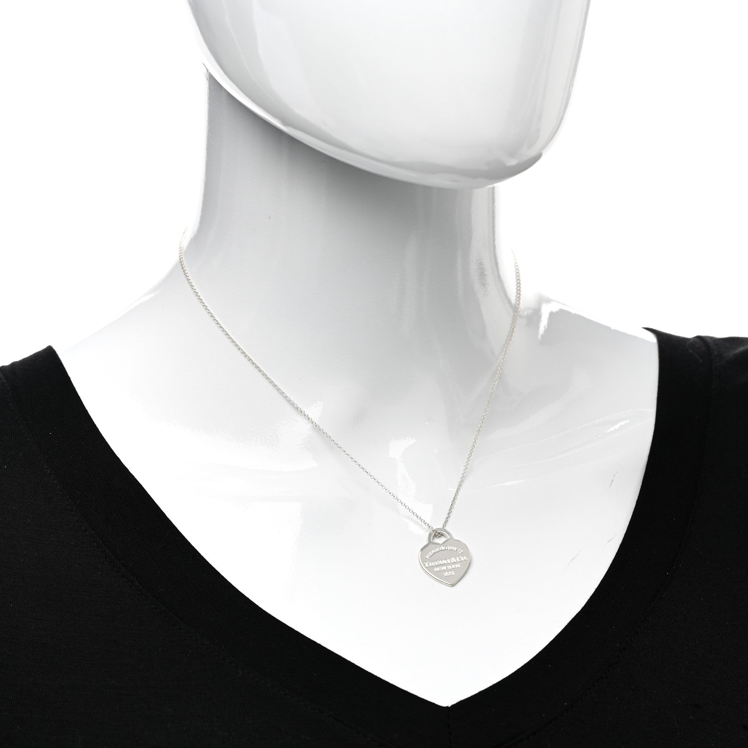 Tiffany Sterling Silver Small Return to Tiffany Heart Pendant Necklace 2 of 4