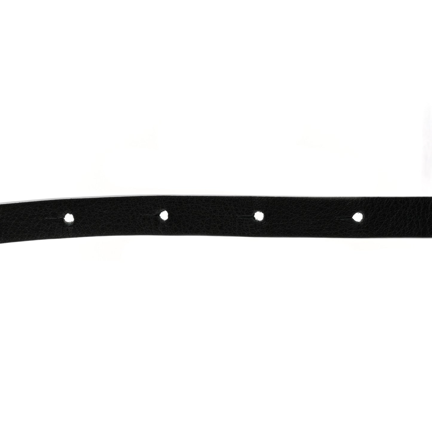 Calfskin Chain Logo Skinny Belt 85/34 Black
