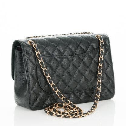Chanel Caviar Quilted Jumbo Double Flap Black 3 of 7