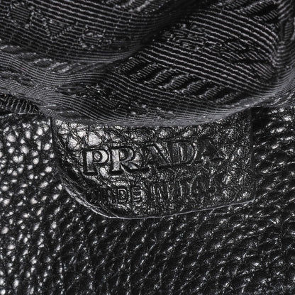 Prada Vitello Daino Shoulder Bag Black 9 of 10