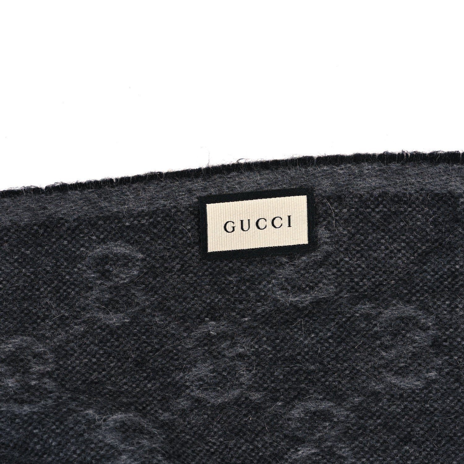 Gucci Wool Alpaca Monogram Web New Nikky Scarf Grey 3 of 4