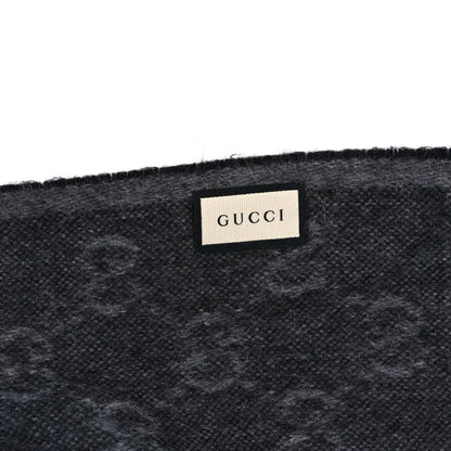 Gucci Wool Alpaca Monogram Web New Nikky Scarf Grey 3 of 4