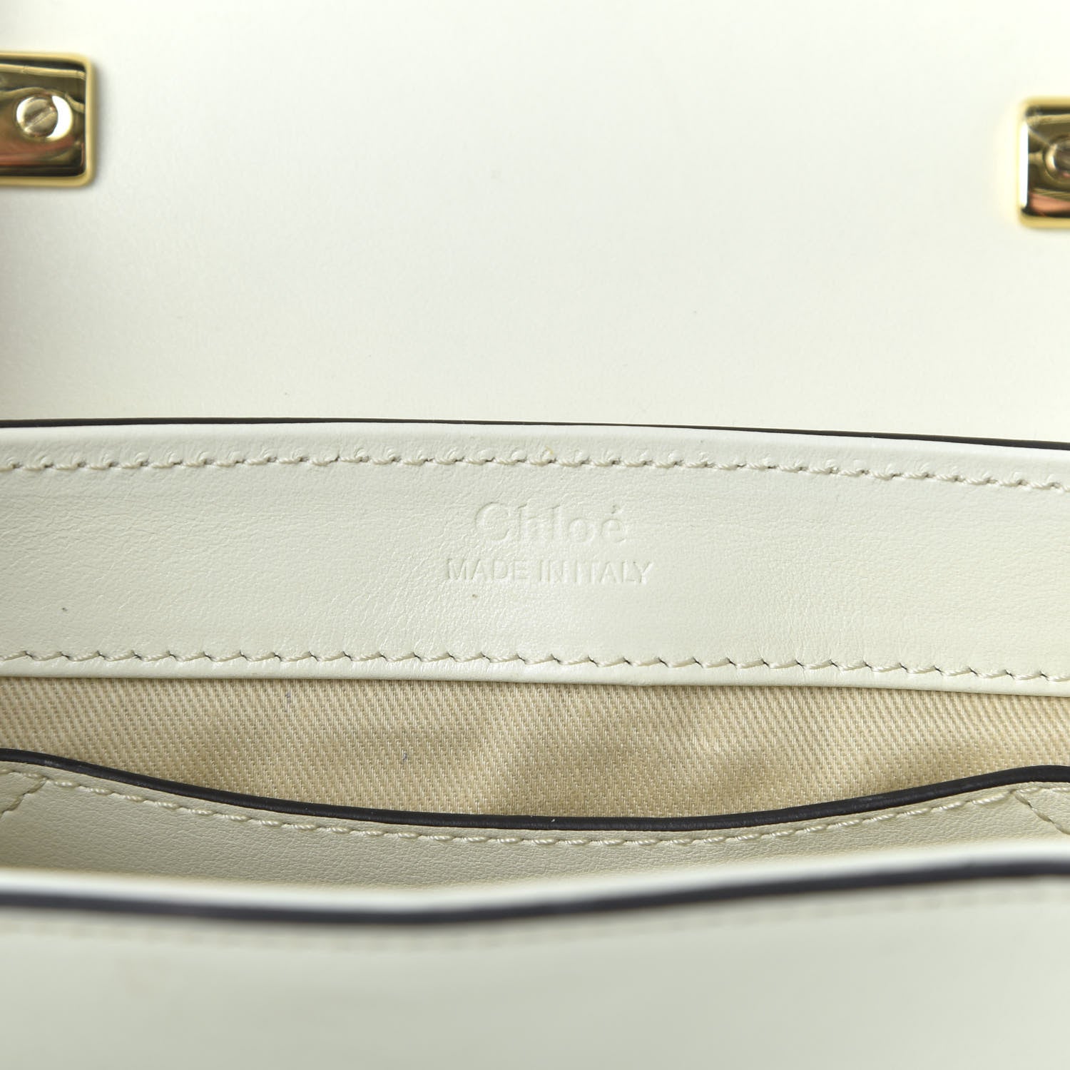 Chloe Calfskin Crocodile Embossed Mini C Double Carry Blondie Beige Autumnal Brown 8 of 10