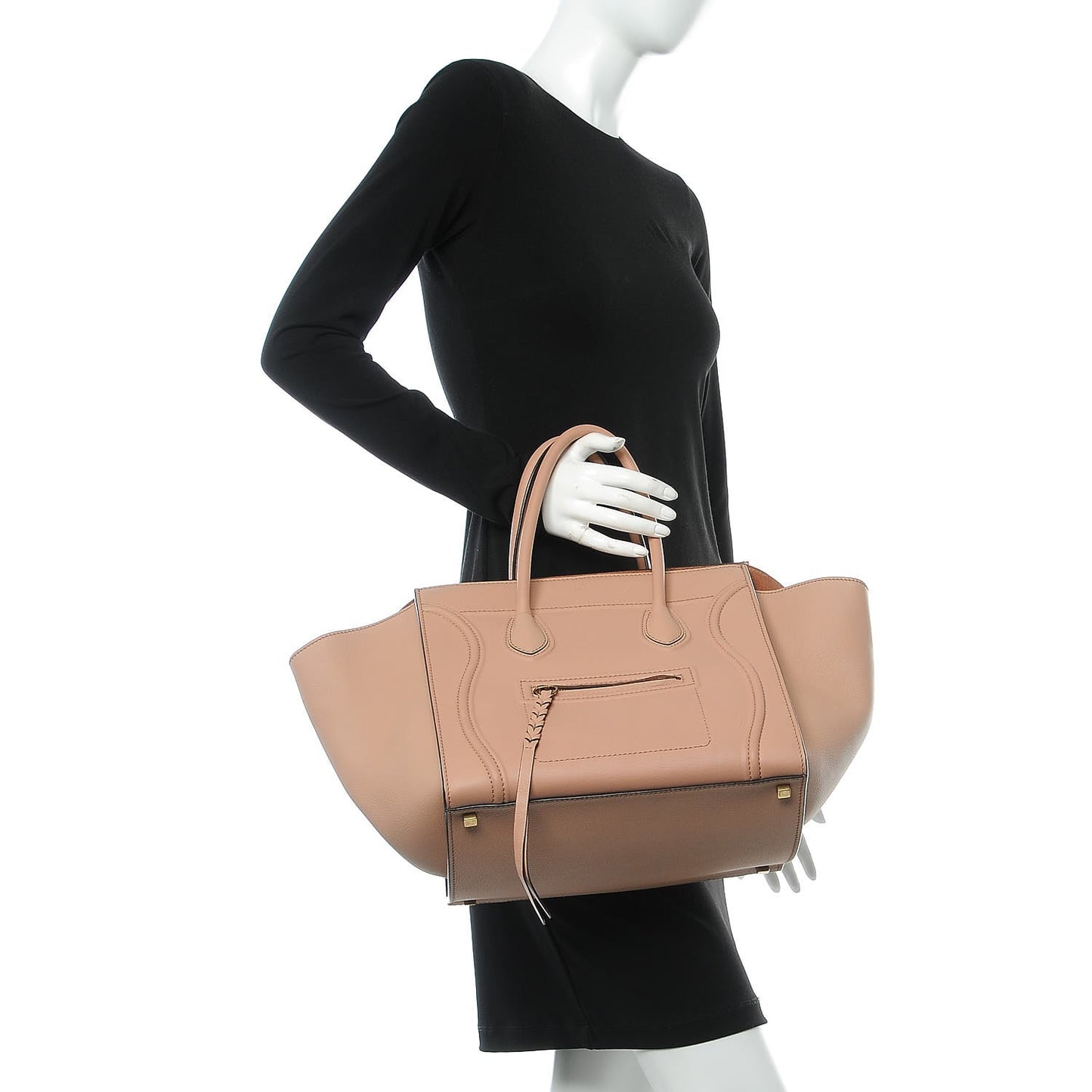 Supple Calfskin Medium Phantom Luggage Flesh