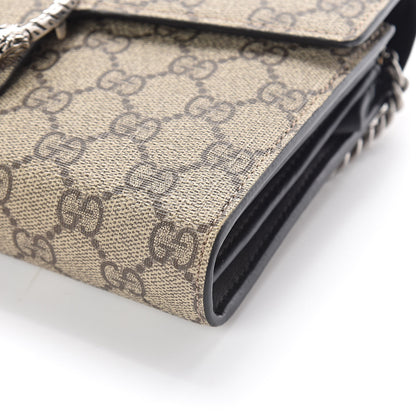 Gucci GG Supreme Monogram Mini Dionysus Chain Wallet Beige Black 9 of 14