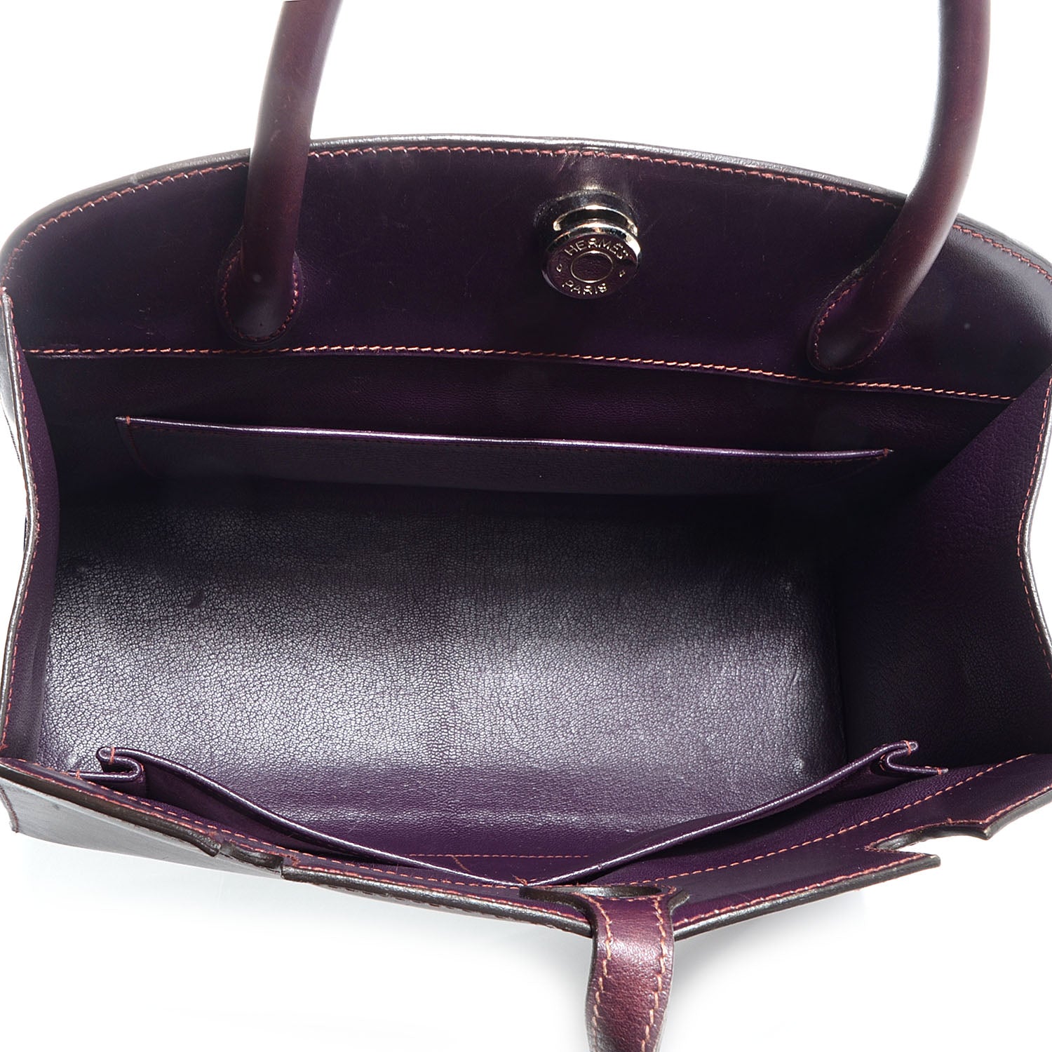 Hermes Box Leather Dalvy 30 Raisin 5 of 9