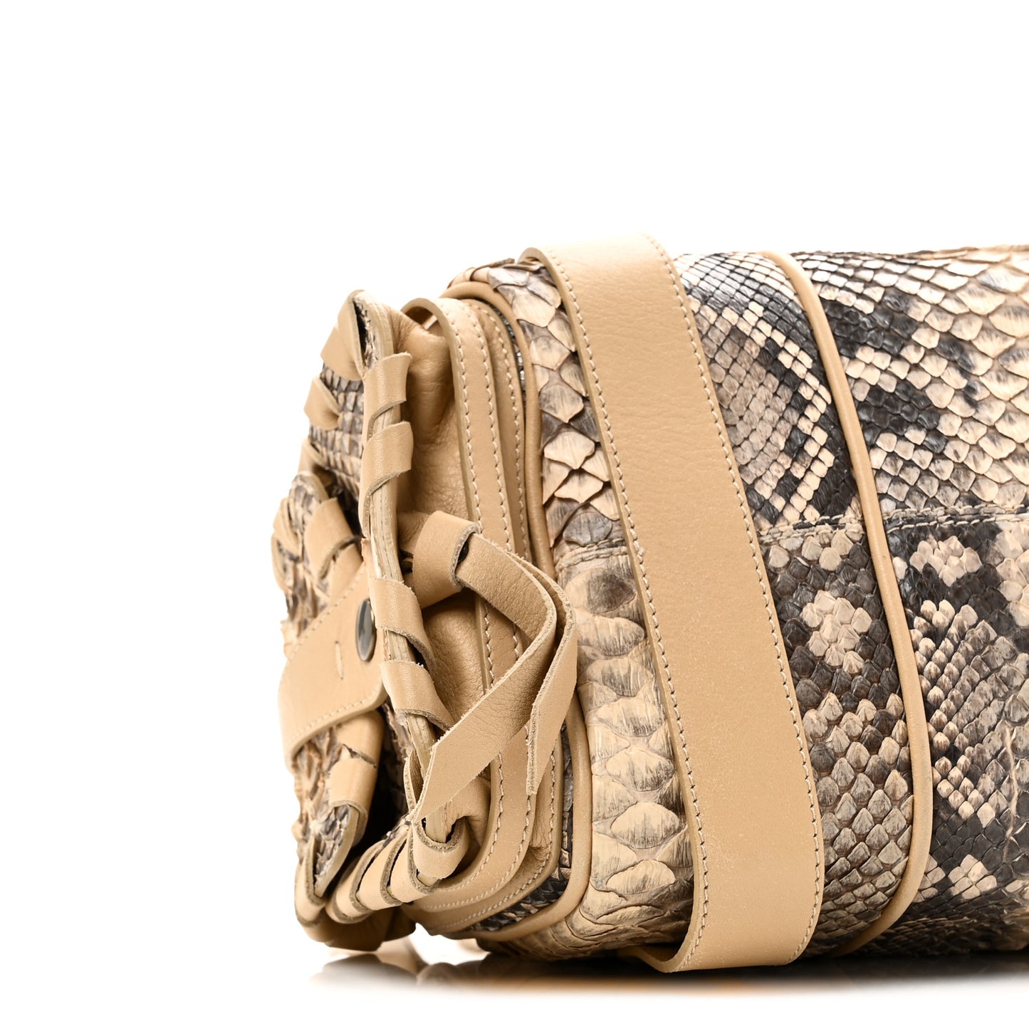 Snakeskin Calfskin Silverado Shoulder Bag Marbre