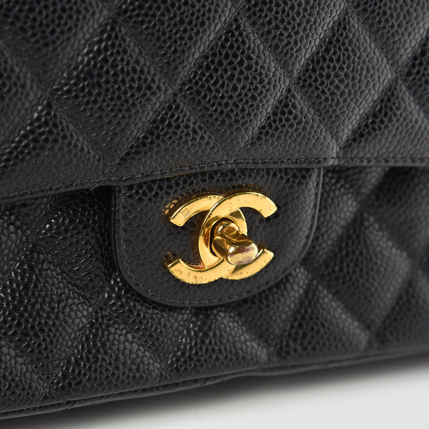 Chanel Caviar Quilted Medium Double Flap Black 10 of 15