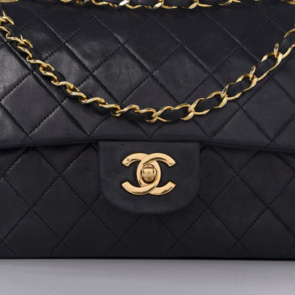 Chanel Lambskin Quilted Medium Double Flap Black 11 of 12