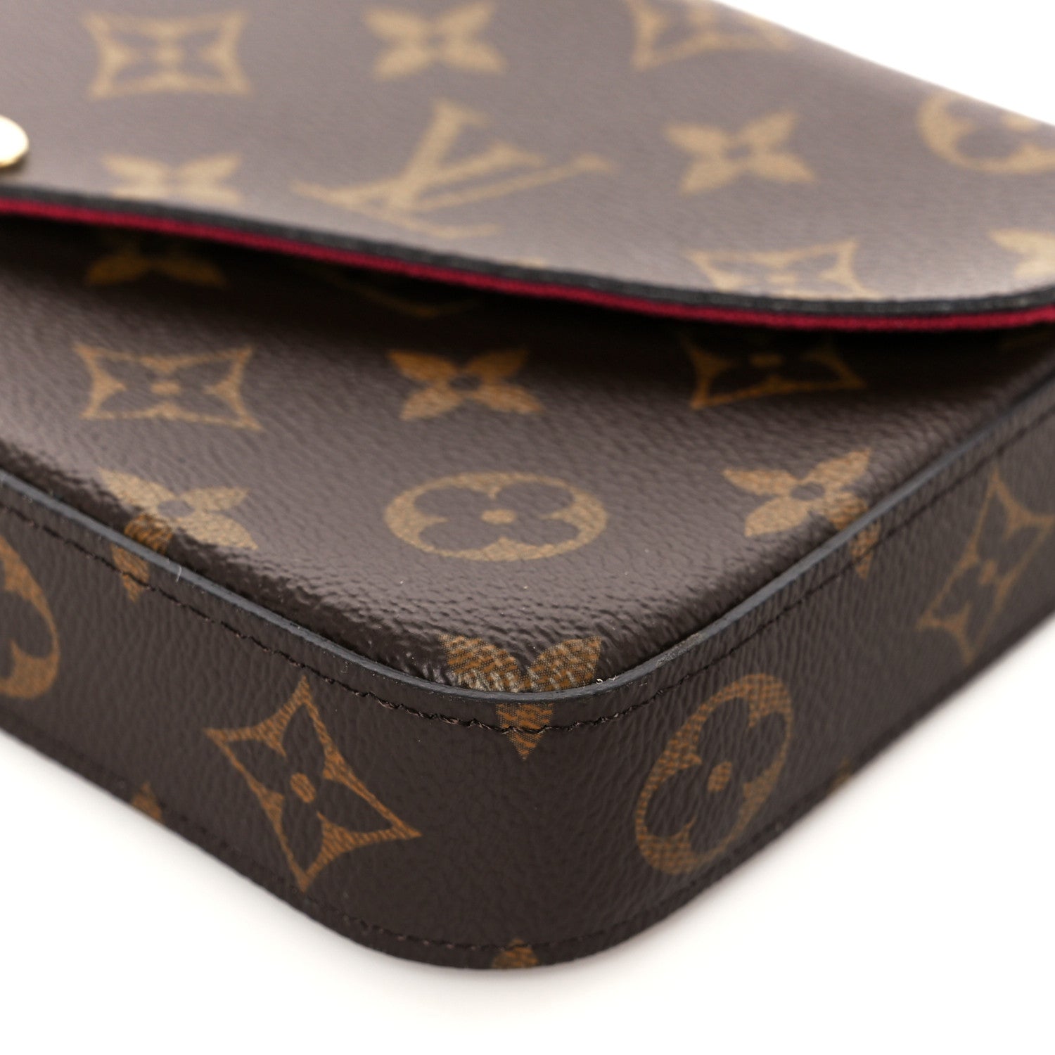 Louis Vuitton Monogram Pochette Felicie Chain Wallet Fuchsia 10 of 11