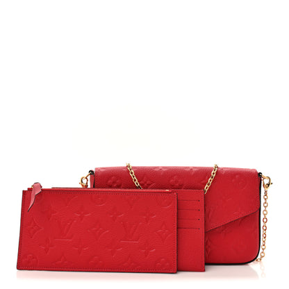 Louis Vuitton Empreinte Pochette Felicie Chain Wallet Scarlet 3 of 12