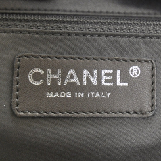 Chanel Vinyl Graphic Edge Tote Black 7 of 11