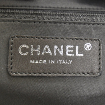Chanel Vinyl Graphic Edge Tote Black 7 of 11