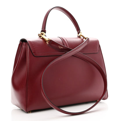 Celine Satinated Calfskin Medium 16 Top Handle Bag Light Burgundy 3 of 12