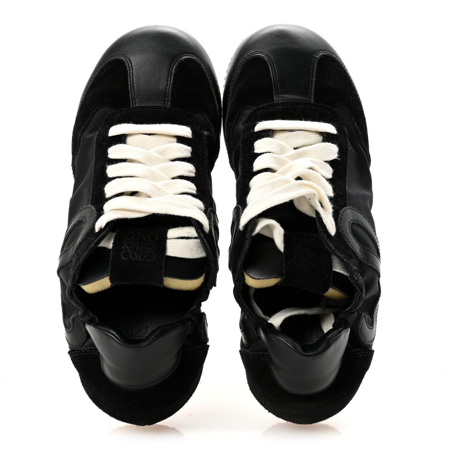 Nylon Suede Ballet Runner Sneakers  38 Black