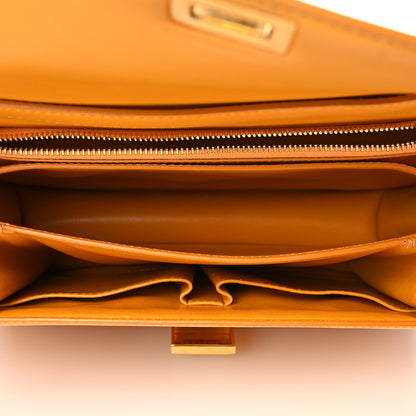 Celine Box Calfskin Medium Classic Box Flap Bag Orange 4 of 10