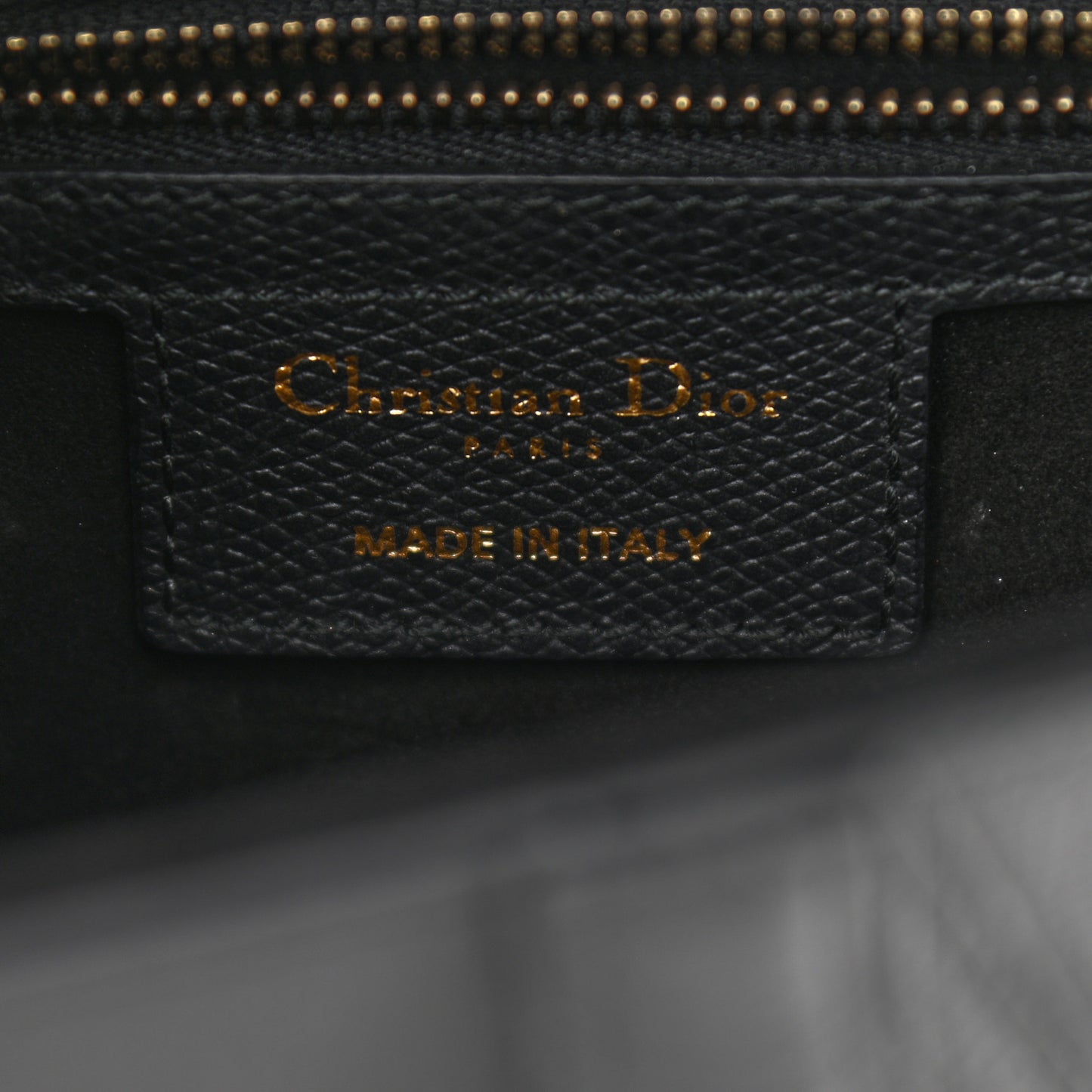 Grained Calfskin Saddle Bag Black