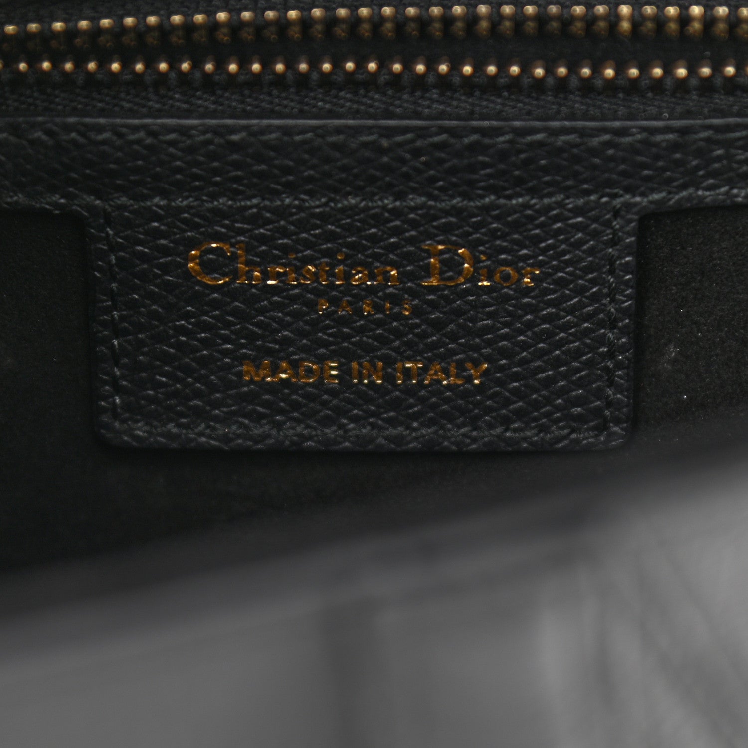 Christian Dior Grained Calfskin Saddle Bag Black 12 of 13