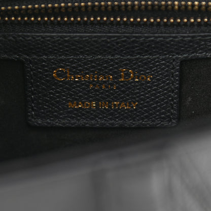 Christian Dior Grained Calfskin Saddle Bag Black 12 of 13