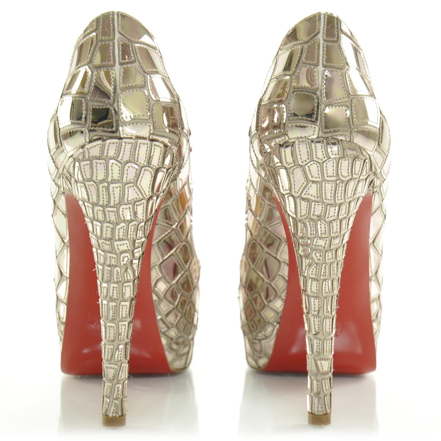 Christian Louboutin Crepe Satin Sequins Sobek 140 Pumps 37.5 4 of 8