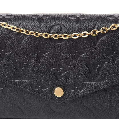 Louis Vuitton Empreinte Pochette Felicie Chain Wallet Black 10 of 11