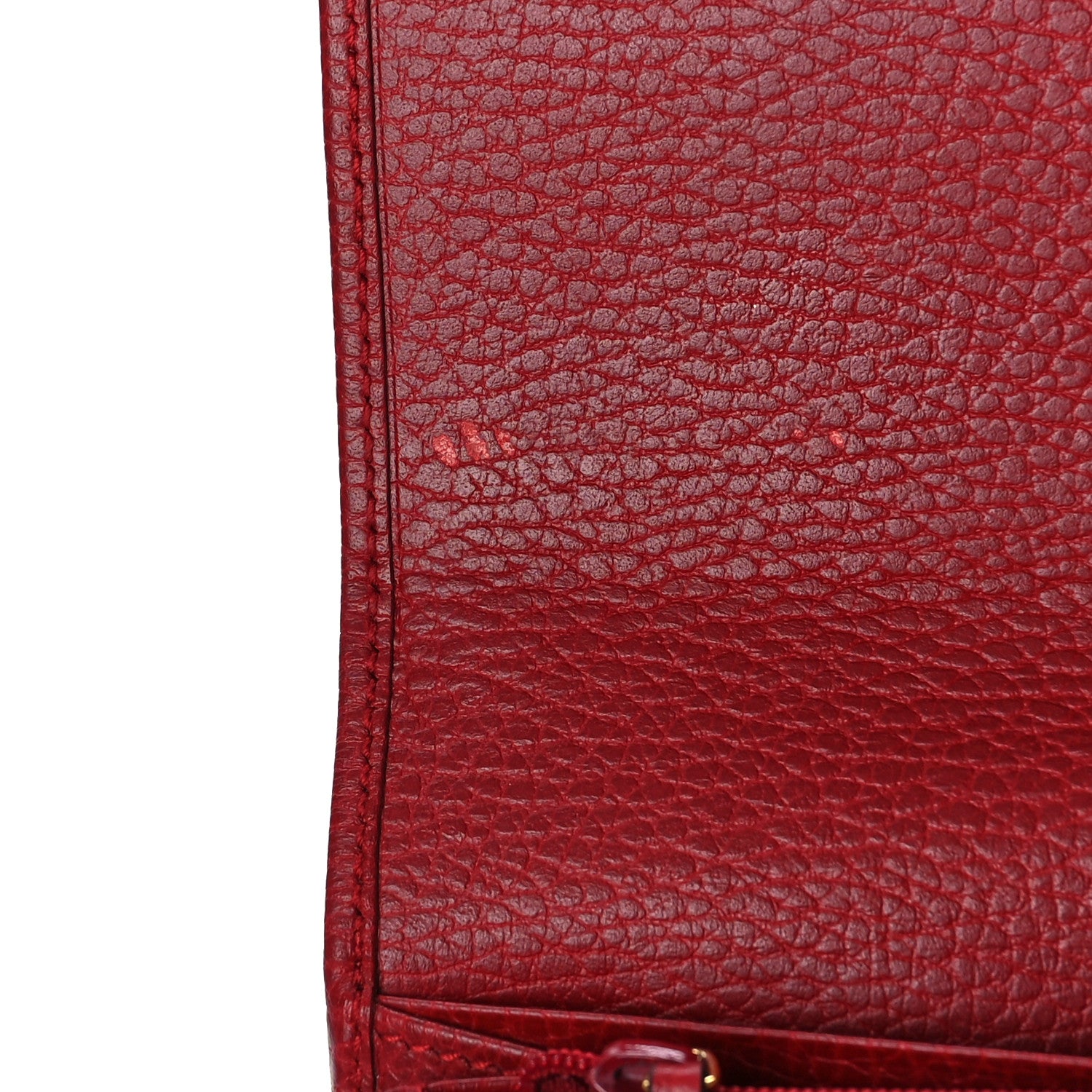 Gucci Dollar Calfskin GG Marmont Continental Wallet Hibiscus Red 9 of 12