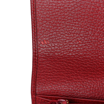 Gucci Dollar Calfskin GG Marmont Continental Wallet Hibiscus Red 9 of 12