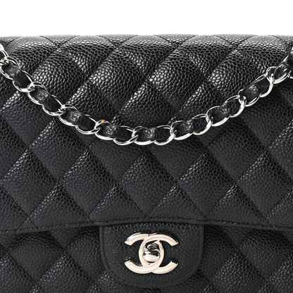 Chanel Caviar Quilted Medium Double Flap Black 8 of 11