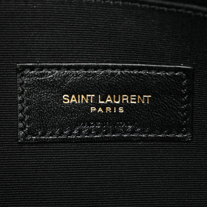 Saint Laurent Calfskin Matelasse Monogram Cassandre Tablet Pouch Rouge Legion 6 of 8