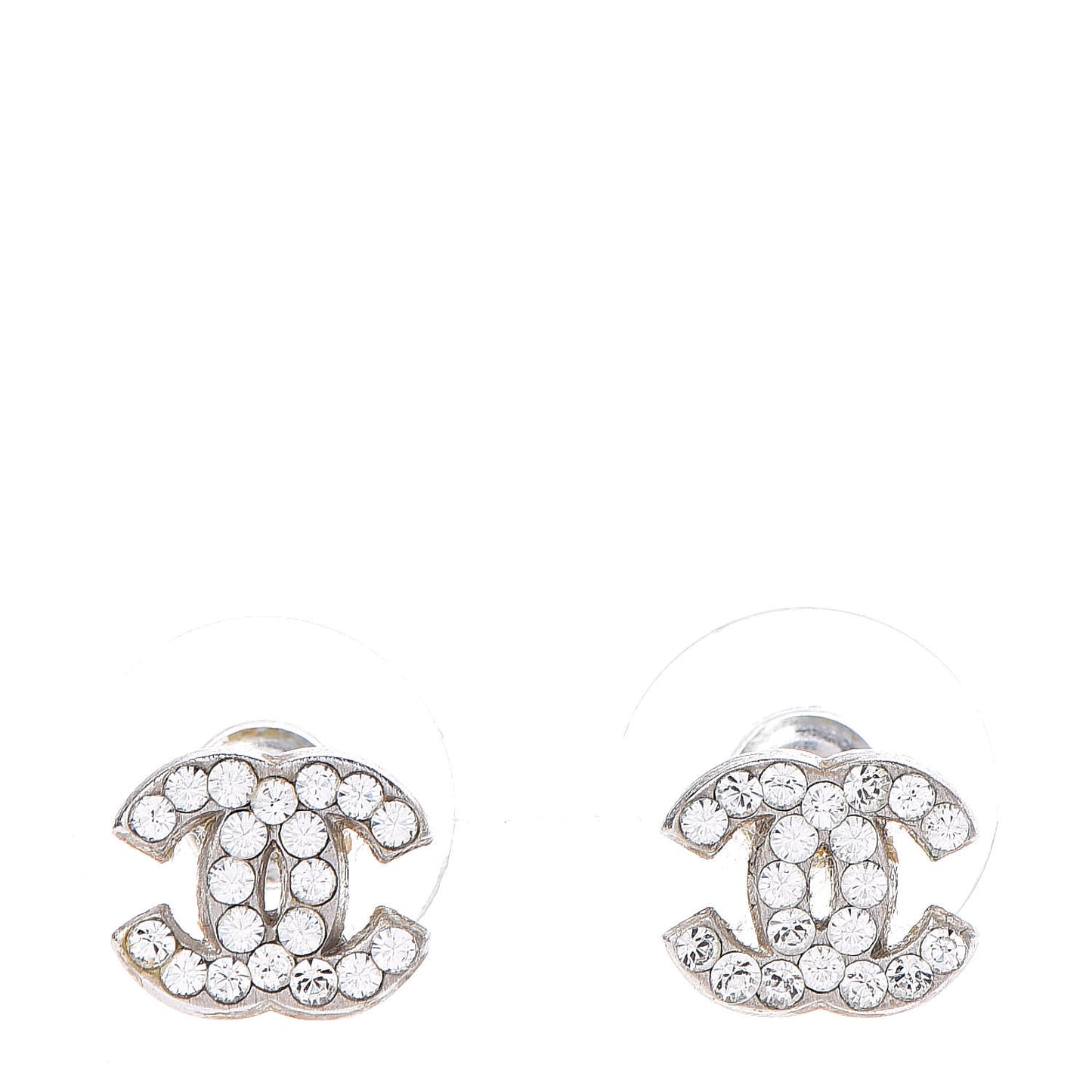 Crystal Mini Timeless CC Earrings Silver