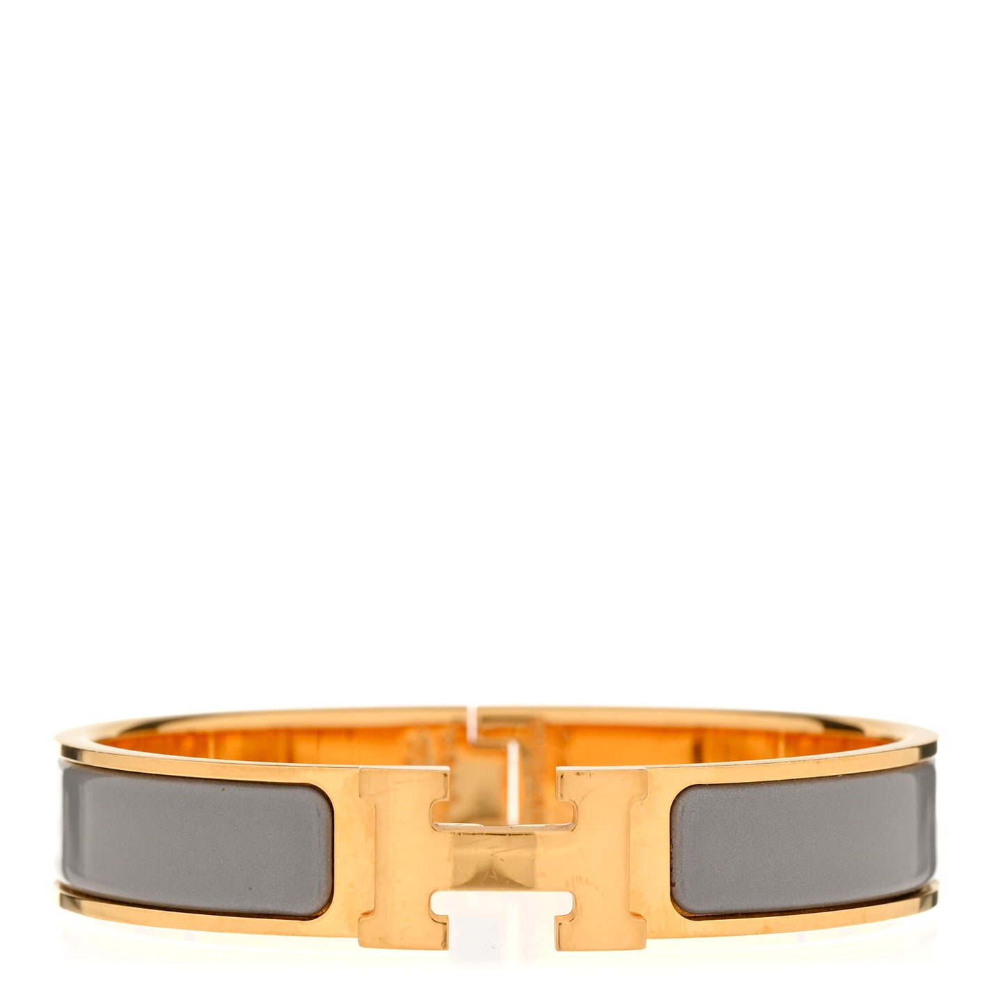 Enamel Narrow Clic Clac H Bracelet PM Gris Orage