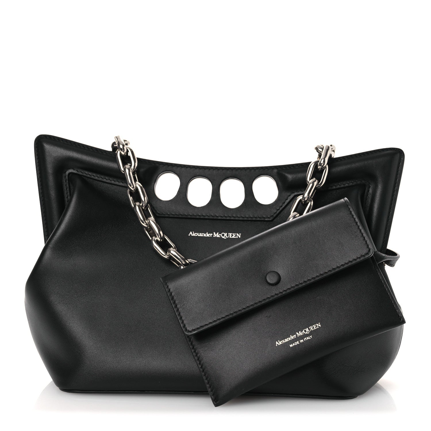 Alexander McQueen Calfskin The Peak Small Bag Black 3 of 11