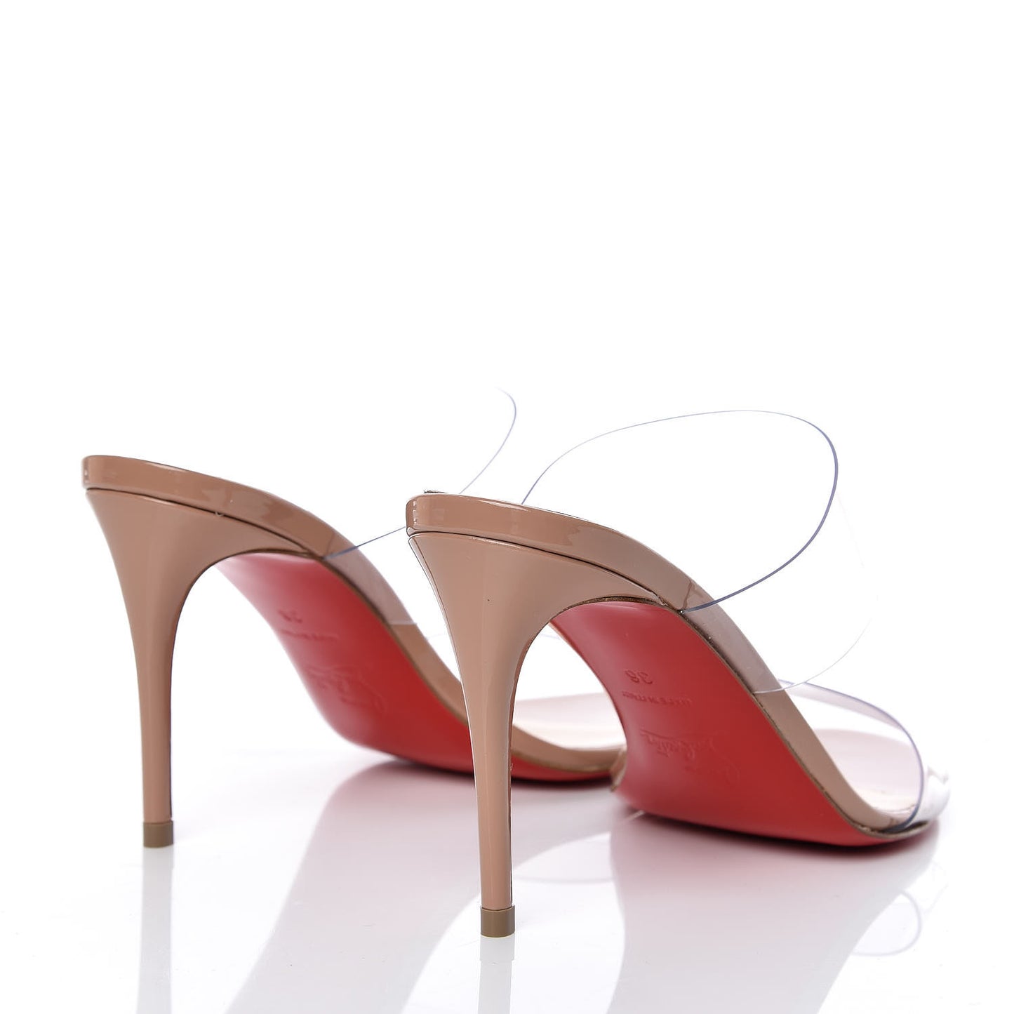 Patent PVC Just Nothing 85 Slide Sandals 36 Nude