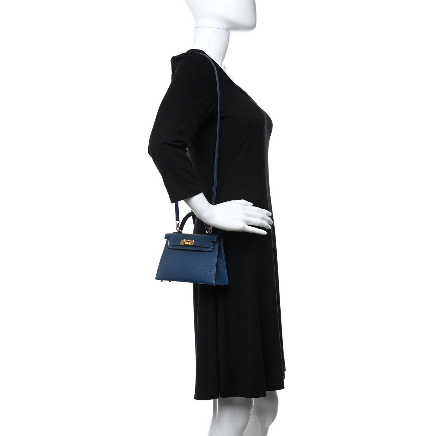 Epsom Mini Kelly Sellier 20 Deep Blue