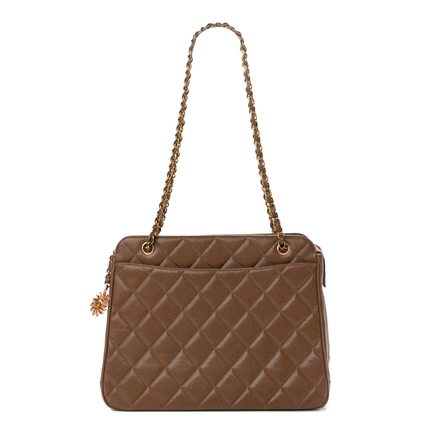 Chanel Caviar Quilted Sun Medallion Shoulder Bag Brown 1 of 21