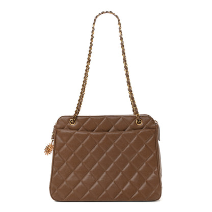 Chanel Caviar Quilted Sun Medallion Shoulder Bag Brown 1 of 21