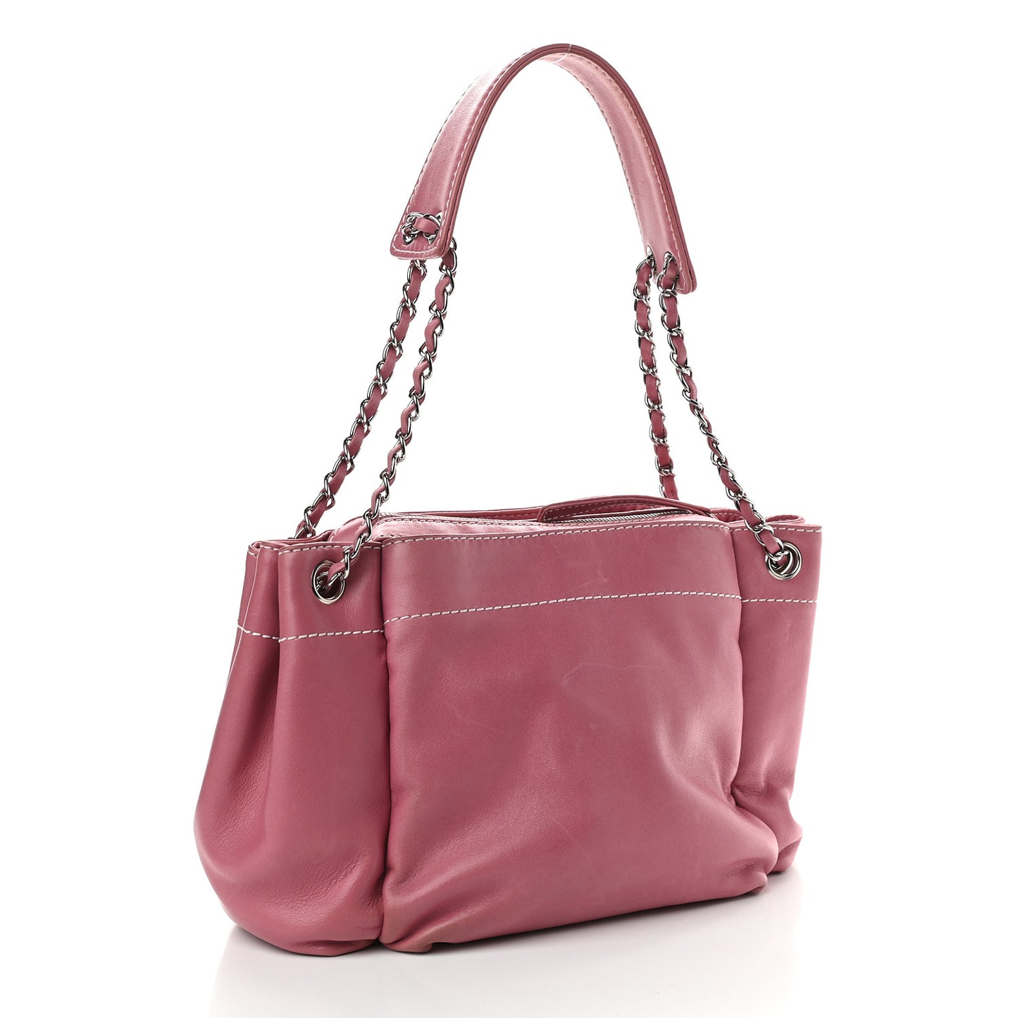 Lambskin Lax Accordion Hobo Pink