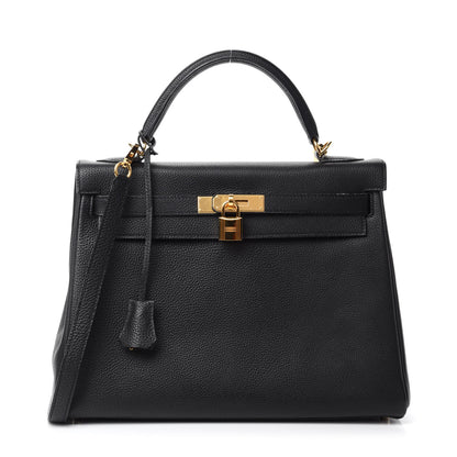 Hermes Togo Kelly Retourne 32 Black 1 of 12