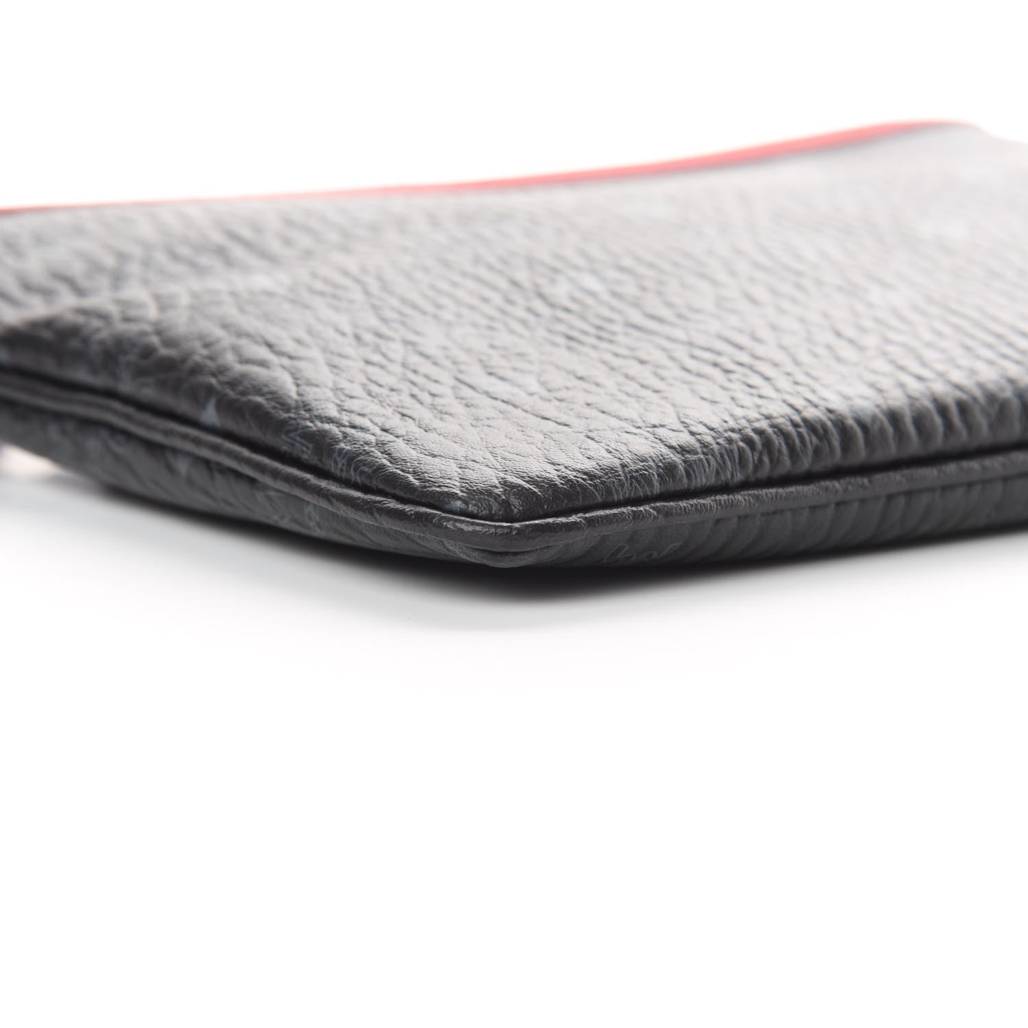 MCM Visetos Crossbody Pouch Black Red 9 of 10