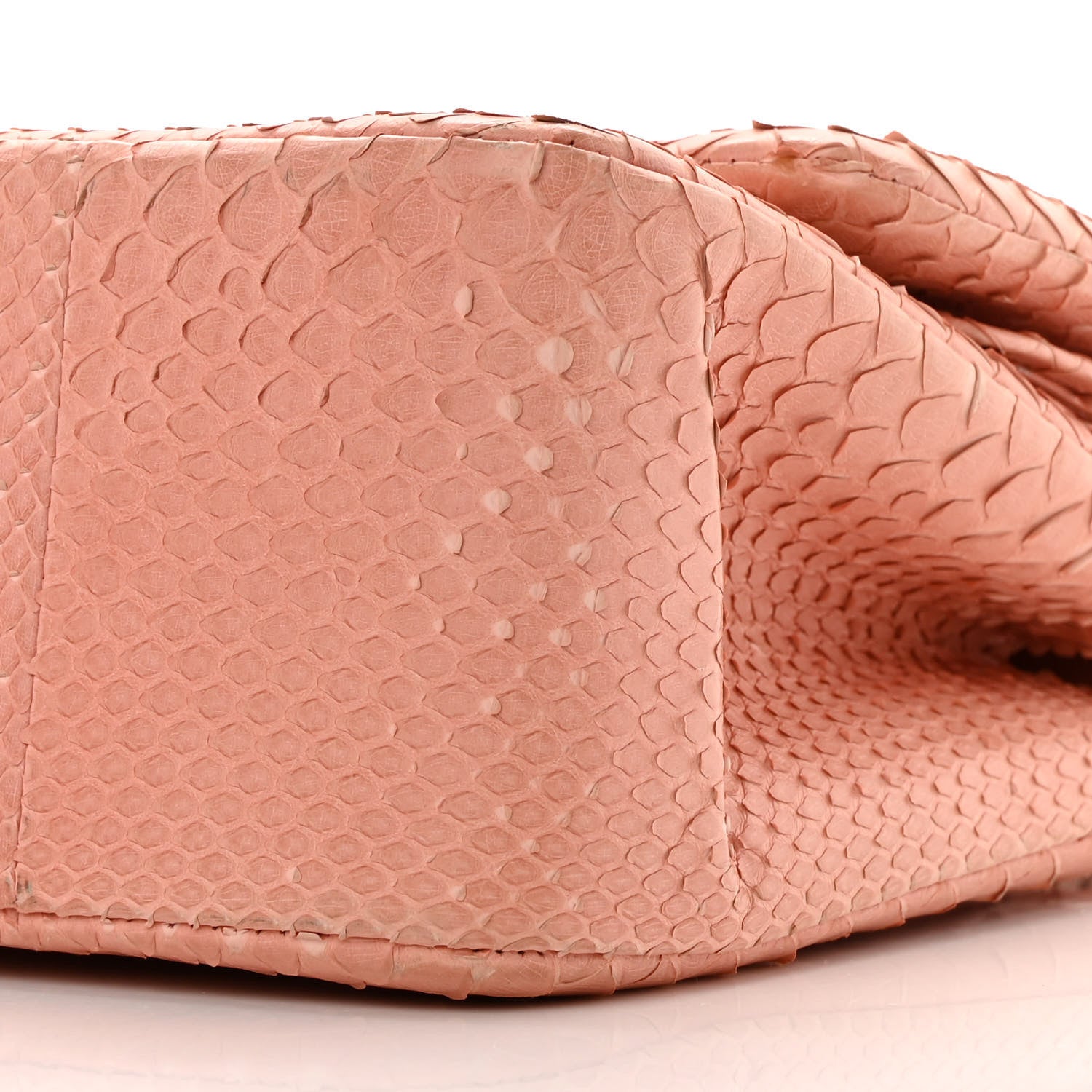 Chanel Snakeskin Jumbo Double Flap Pink 10 of 18