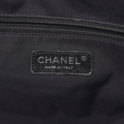 Chanel Coated Canvas Paris Biarritz Satchel Black 6 of 9