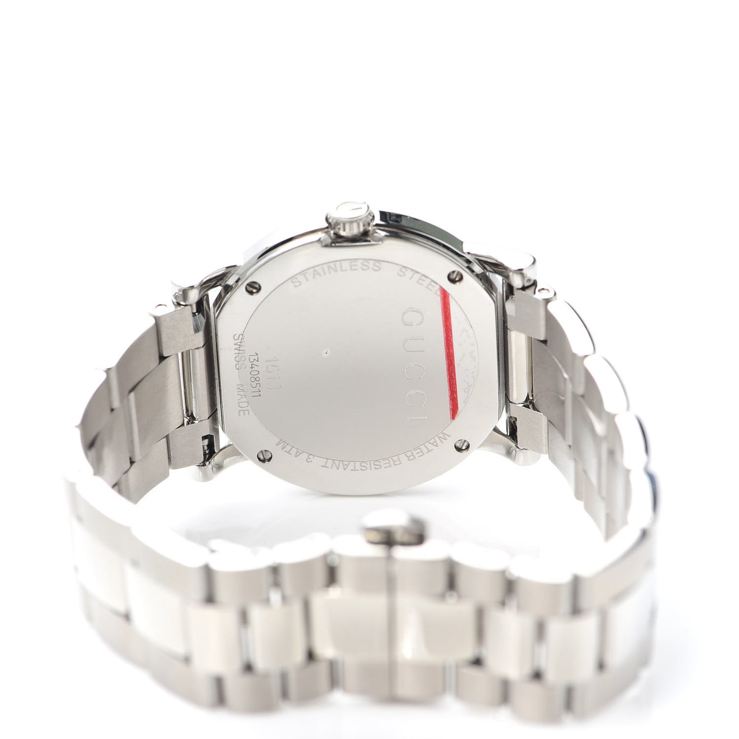 Stainless Steel 36mm G-Round Quartz Watch White