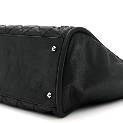 Chanel Iridescent Calfskin Quilted Relax CC Shoulder Bag Black 9 of 13