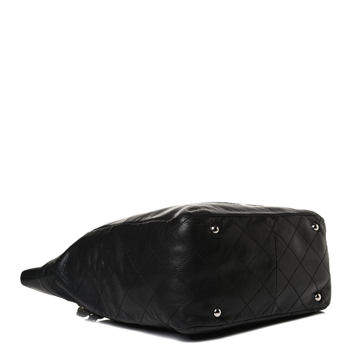 Soft Caviar Large Timeless CC Shopping Tote Black