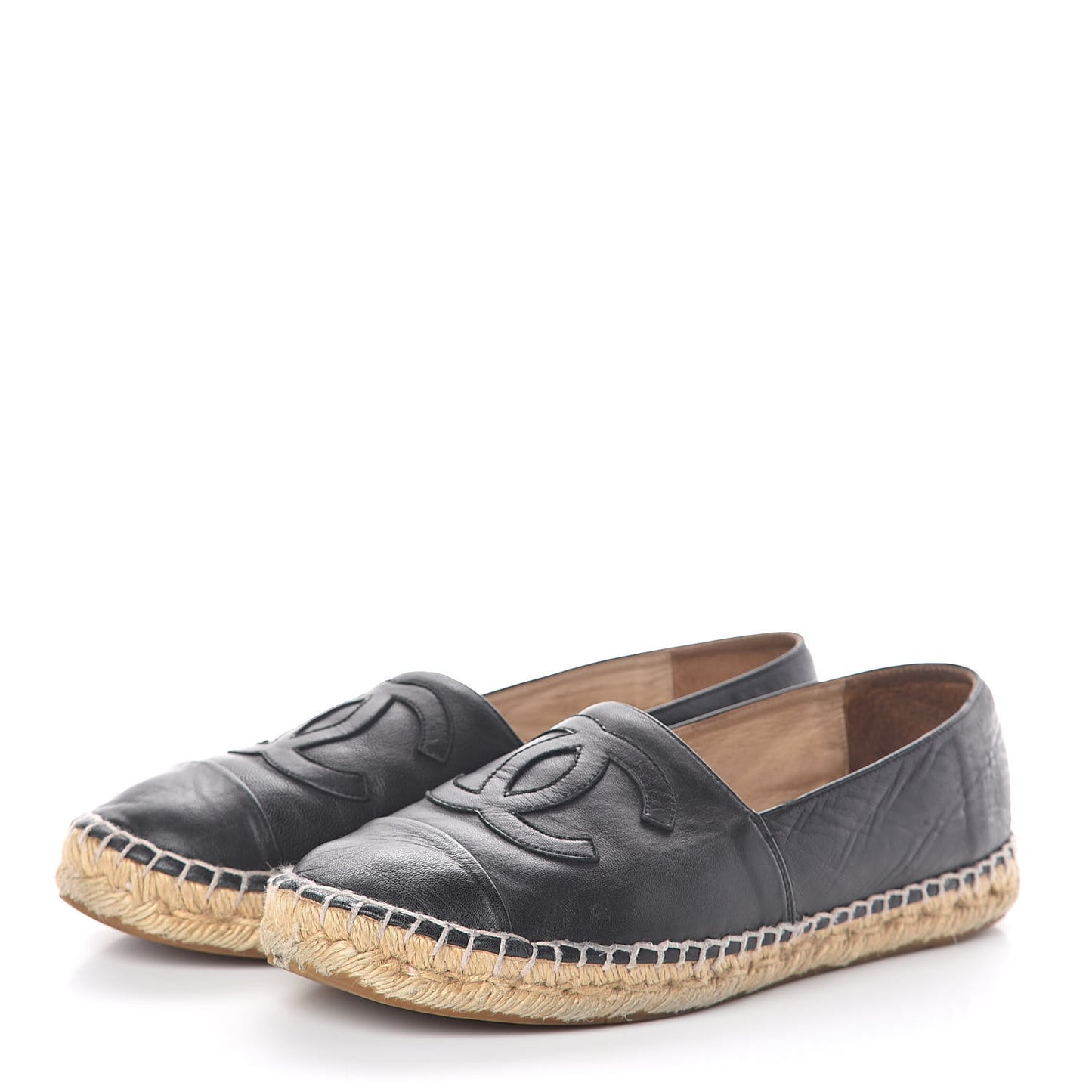 Lambskin CC Espadrilles 39 Black