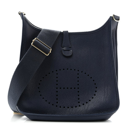 Hermes Taurillon Clemence Amazone Evelyne III GM Bleu de Galice 1 of 14
