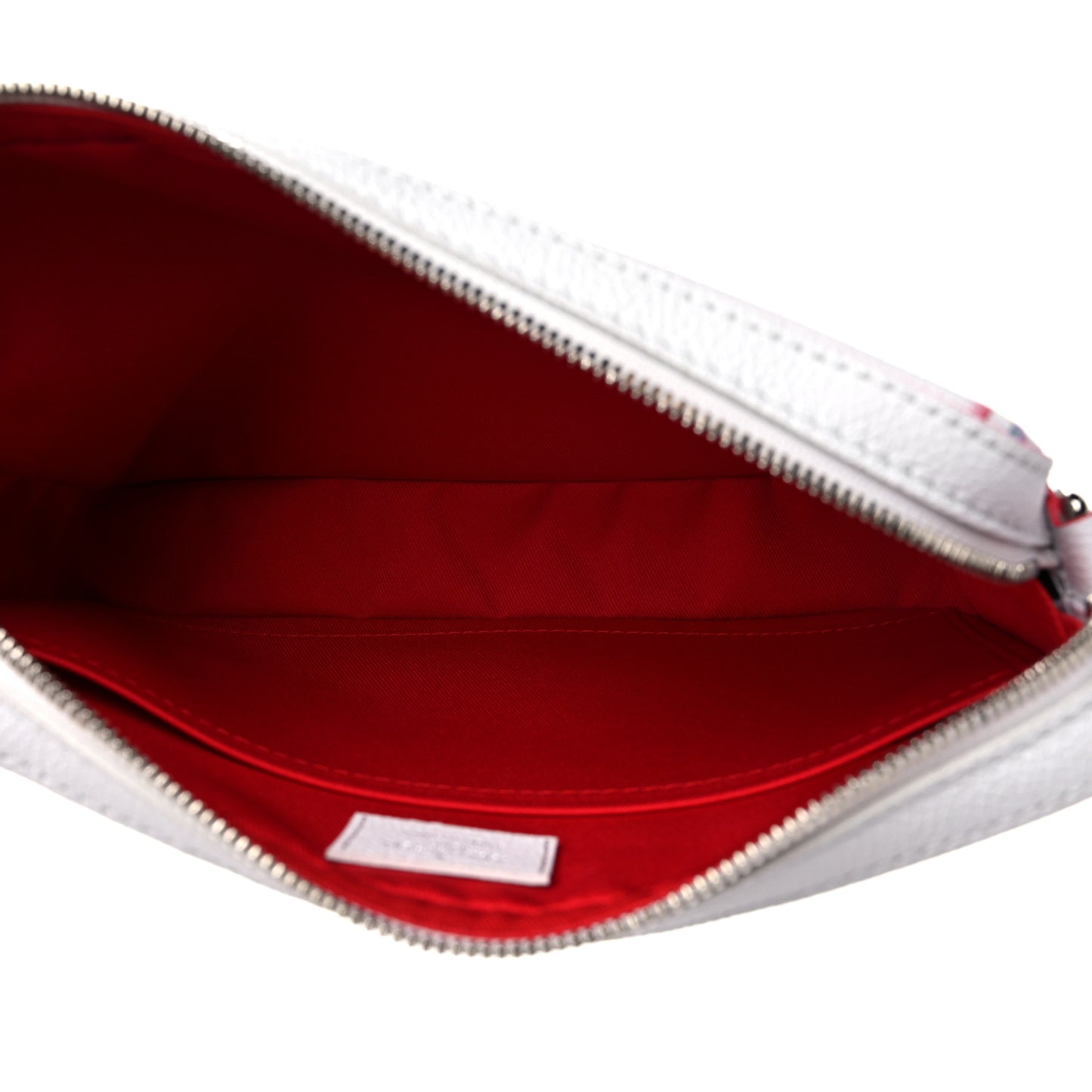 Cowhide Damier Spray Trio Messenger Bag White